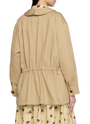 背面 - 点击放大 - FAFAMOON - Drawstring Waist Button Front Coat