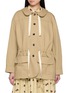 首图 - 点击放大 - FAFAMOON - Drawstring Waist Button Front Coat