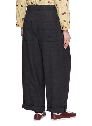 背面 - 点击放大 - FAFAMOON - Pleated Cuffed Wide Leg Pants