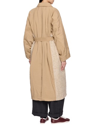 背面 - 点击放大 - FAFAMOON - Contrast Panel Belted Trench Coat