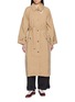 首图 - 点击放大 - FAFAMOON - Contrast Panel Belted Trench Coat