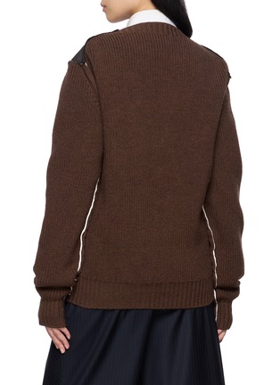 背面 - 点击放大 - SONIA CARRASCO - Knit Sleeve Deconstructed Single Breasted Blazer