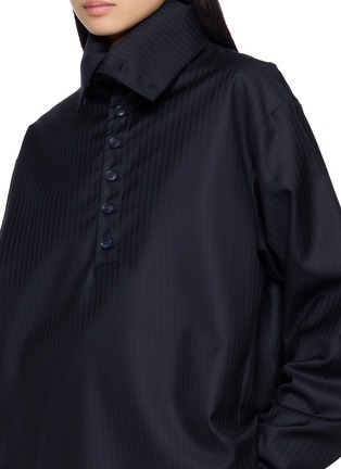  - SONIA CARRASCO - High Neck Button Up Tailored Sweater
