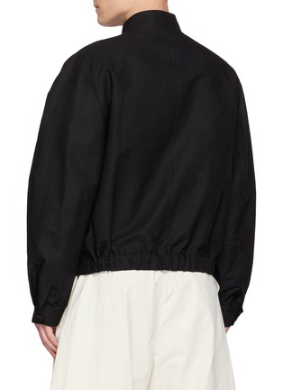 背面 - 点击放大 - AMOMENTO - Curved Sleeve Cotton Zip Jacket
