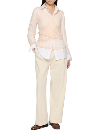 模特儿示范图 - 点击放大 - GOOD PEOPLE GOOD STITCHING GOOD PRODUCT - Two Way Cross Wrap Cardigan