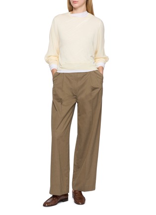模特儿示范图 - 点击放大 - GOOD PEOPLE GOOD STITCHING GOOD PRODUCT - Crewneck Long Sleeve Knit T-shirt