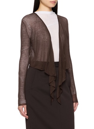 细节 - 点击放大 - GOOD PEOPLE GOOD STITCHING GOOD PRODUCT - Two Way Draped Cross Wrap Cardigan