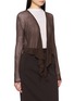 细节 - 点击放大 - GOOD PEOPLE GOOD STITCHING GOOD PRODUCT - Two Way Draped Cross Wrap Cardigan