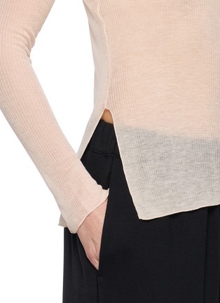  - GOOD PEOPLE GOOD STITCHING GOOD PRODUCT - Side Slit Long Sleeve Crewneck T-Shirt