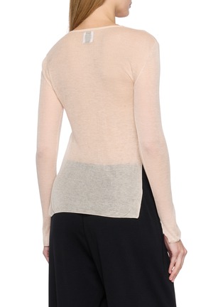背面 - 点击放大 - GOOD PEOPLE GOOD STITCHING GOOD PRODUCT - Side Slit Long Sleeve Crewneck T-Shirt