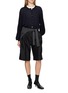 模特儿示范图 - 点击放大 - GOOD PEOPLE GOOD STITCHING GOOD PRODUCT - Cropped Balloon-Sleeve Crewneck Cardigan