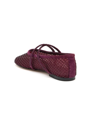  - PEDDER RED - BEA 网格交叉带玛丽珍平底鞋