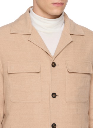细节 - 点击放大 - ELEVENTY - Detachable Hood Insert Padded Wool Shirt Jacket