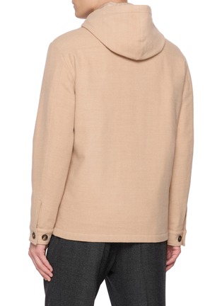 背面 - 点击放大 - ELEVENTY - Detachable Hood Insert Padded Wool Shirt Jacket