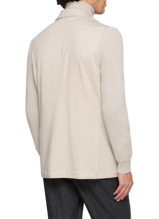 背面 - 点击放大 - ELEVENTY - Knit Sleeve Wool Blazer with Detachable Bib