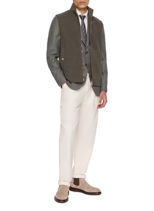 模特儿示范图 - 点击放大 - ELEVENTY - Single Breasted Wool Silk Cashmere Blazer