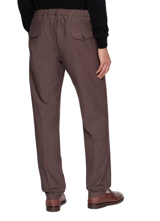 背面 - 点击放大 - ELEVENTY - Single Pleat Garment Dyed Cotton Stretch Jogger Pants