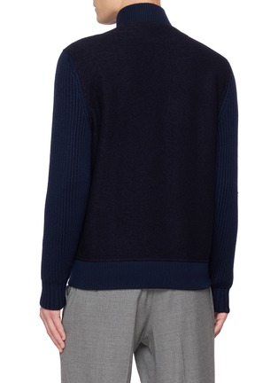 背面 - 点击放大 - ELEVENTY - Knit-Sleeve Wool Jacket