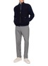 模特儿示范图 - 点击放大 - ELEVENTY - Knit-Sleeve Wool Jacket
