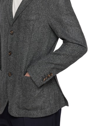  - ELEVENTY - Unlined Herringbone Blazer