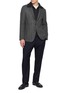 模特儿示范图 - 点击放大 - ELEVENTY - Unlined Herringbone Blazer