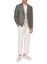 模特儿示范图 - 点击放大 - ELEVENTY - Double Collar Wool Cashmere Cardigan
