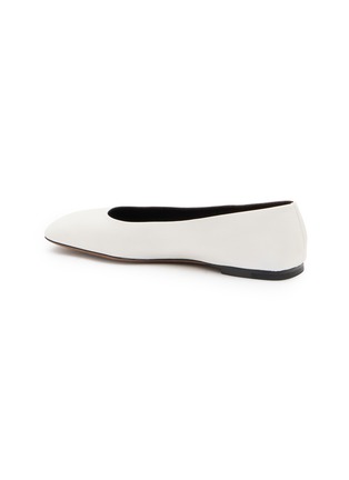 细节 - 点击放大 - THE ROW - Square Leather Ballet Flats