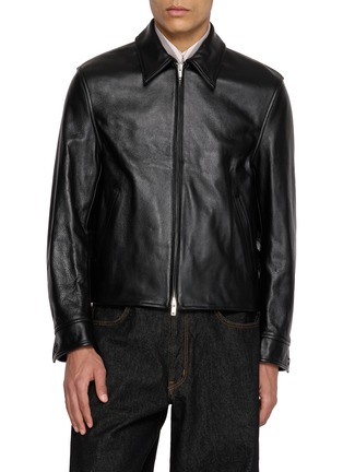 首图 - 点击放大 - TONYWACK - Buckle Zip Up Leather Jacket