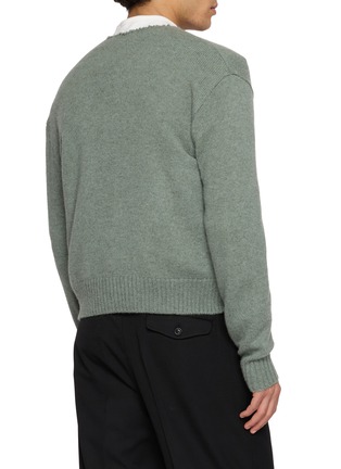 背面 - 点击放大 - TONYWACK - Raw Edge Neck Wool Cardigan