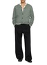 模特儿示范图 - 点击放大 - TONYWACK - Raw Edge Neck Wool Cardigan