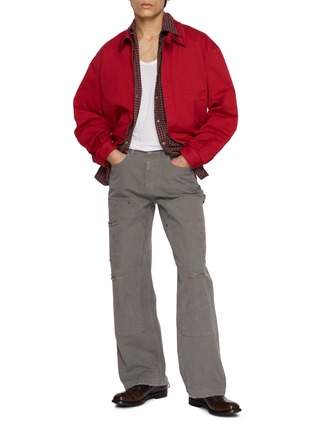 模特儿示范图 - 点击放大 - TONYWACK - Garment Washed Cotton Zip Up Blouson