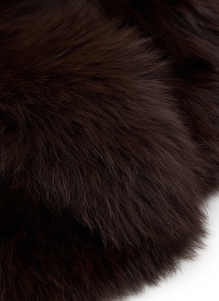 细节 - 点击放大 - YVES SALOMON - Fox Fur Silk Collar Scarf