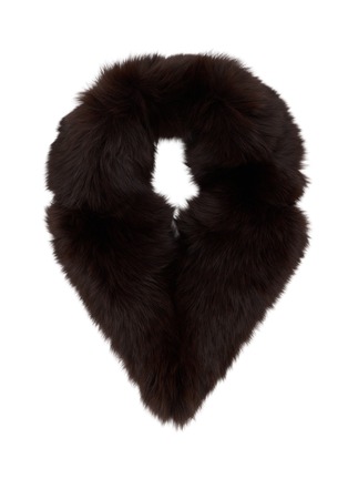 首图 - 点击放大 - YVES SALOMON - Fox Fur Silk Collar Scarf