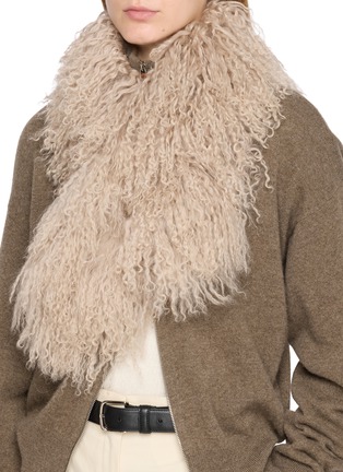 模特儿示范图 - 点击放大 - YVES SALOMON - Wool Scarf