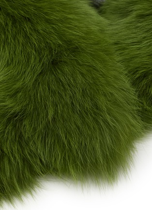 细节 - 点击放大 - YVES SALOMON - Fox Fur Silk Collar Scarf