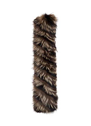 细节 - 点击放大 - YVES SALOMON - Fox Fur Silk Scarf