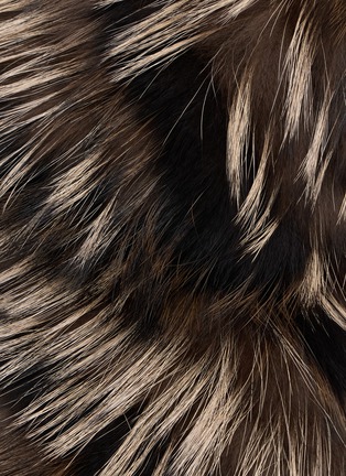 细节 - 点击放大 - YVES SALOMON - Fox Fur Silk Scarf