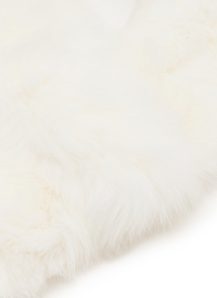 细节 - 点击放大 - YVES SALOMON - Fox Fur Silk Collar Scarf
