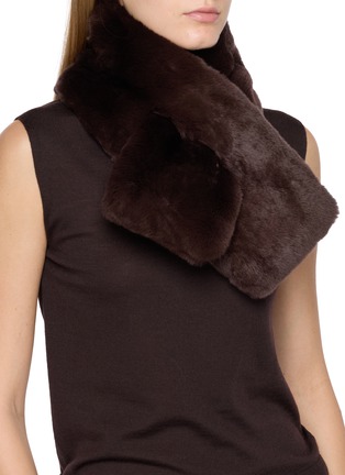 模特儿示范图 - 点击放大 - YVES SALOMON - Rex Fur Scarf