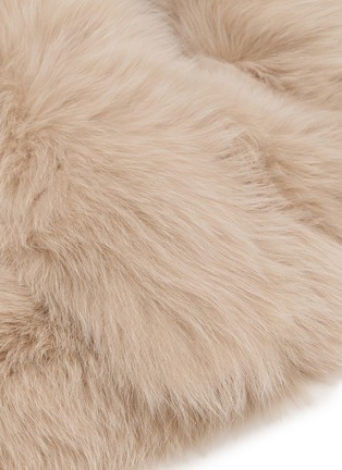 细节 - 点击放大 - YVES SALOMON - Fox Fur Silk Collar Scarf