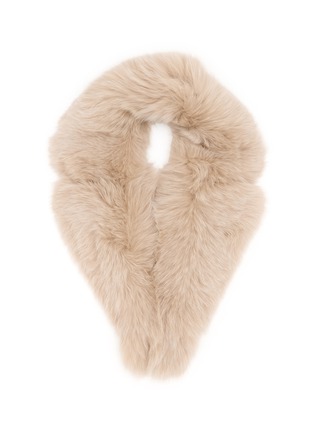 首图 - 点击放大 - YVES SALOMON - Fox Fur Silk Collar Scarf