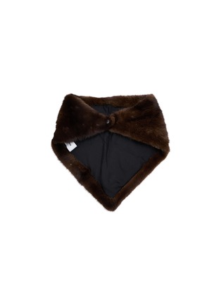 细节 - 点击放大 - YVES SALOMON - Mink Fur Silk Bandana