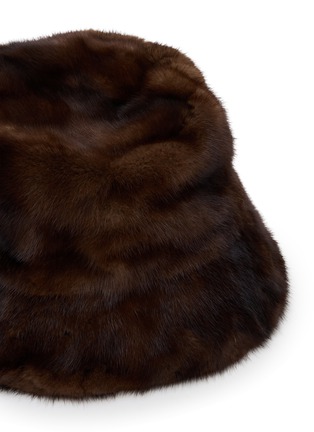 细节 - 点击放大 - YVES SALOMON - MInk Fur Leather Bucket Hat
