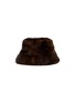 模特儿示范图 - 点击放大 - YVES SALOMON - MInk Fur Leather Bucket Hat