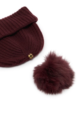 细节 - 点击放大 - YVES SALOMON - Wool Cashmere Beanie
