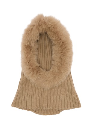 首图 - 点击放大 - YVES SALOMON - Wool Cashmere Fox Fur Balaclava