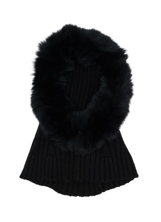 首图 - 点击放大 - YVES SALOMON - Wool Cashmere Fox Fur Balaclava