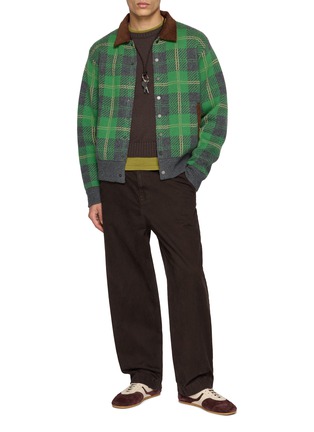 模特儿示范图 - 点击放大 - GUEST IN RESIDENCE - Tartan 格纹翻领短夹克