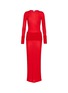 首图 - 点击放大 - ALAÏA - Rib Knit Detail Bodycon Maxi Dress
