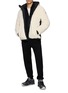 模特儿示范图 - 点击放大 - FUSALP - 双面穿连帽羊羔毛棉服